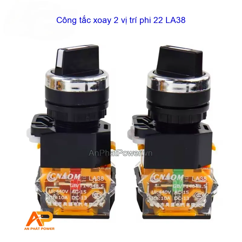 Công tắc xoay 2 vị trí phi 22 LA38
