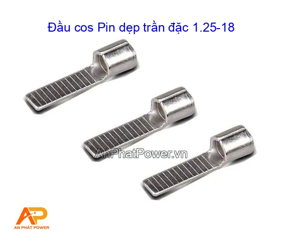 Đầu cos Pin dẹp trần đặc 1.25-18