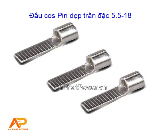 Đầu cos Pin dẹp trần đặc 5.5-18