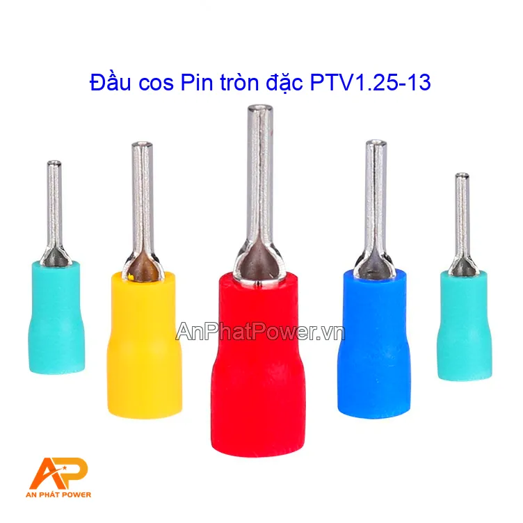 Đầu cos Pin tròn đặc PTV1.25-13