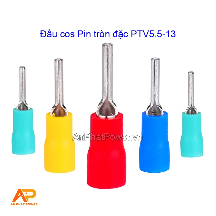 Đầu cos Pin tròn đặc PTV5.5-13