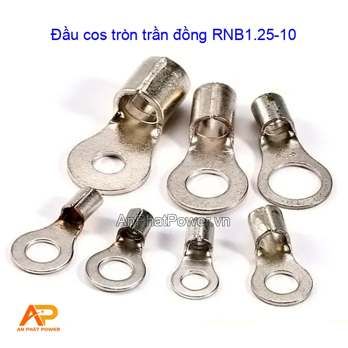 Đầu cos tròn trần đồng RNB1.25-10