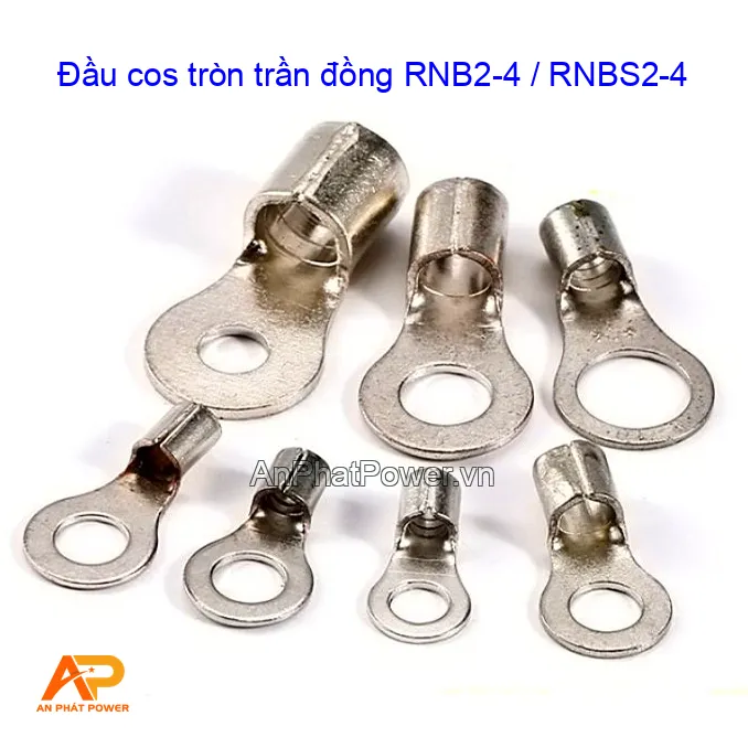 Đầu cos tròn trần đồng RNB2-4 / RNBS2-4