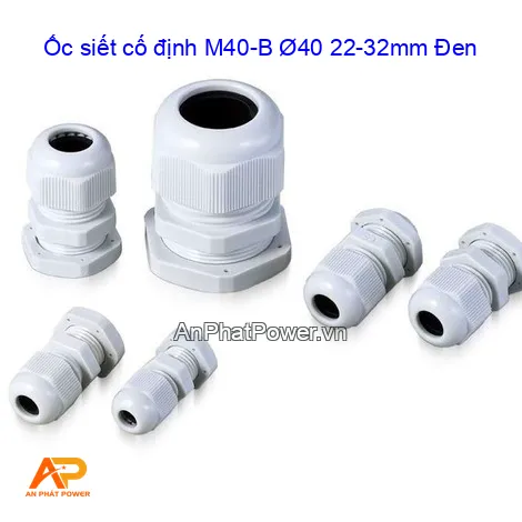 Ốc siết cố định M40-B Ø40 22-32mm Đen