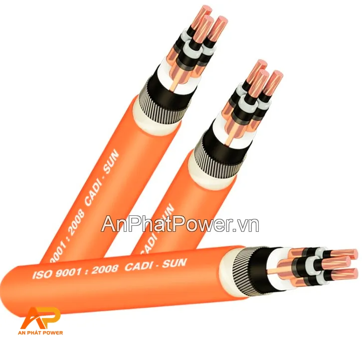 Cáp trung thế 3x95mm2 36kV Cu/XLPE/PVC/SWA/PVC có giáp sợi thép Chính hãng