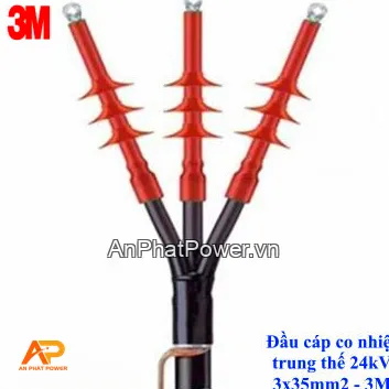 Đầu cáp co nhiệt trung thế 3 pha 24kV 3x35mm2 3M Chính hãng