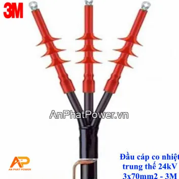 Đầu Cáp Co Nhiệt 3 Pha 24kV 3M, 3x70mm2 Chính hãng