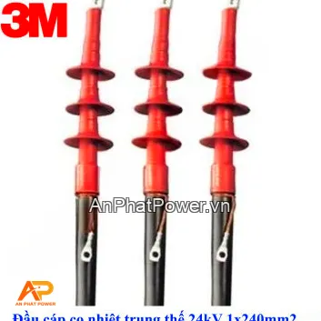 Đầu cáp co nhiệt 1 pha 24kV 3M cho cáp 1x240mm2 Chính hãng